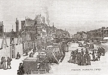 Whitechapel Road, Londres, Inglaterra, 1885